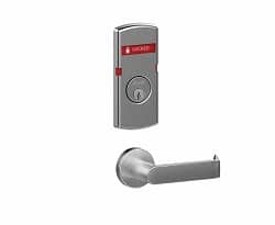 Schlage L 9457 classroom security lock with deadbolt and visible lock indicator